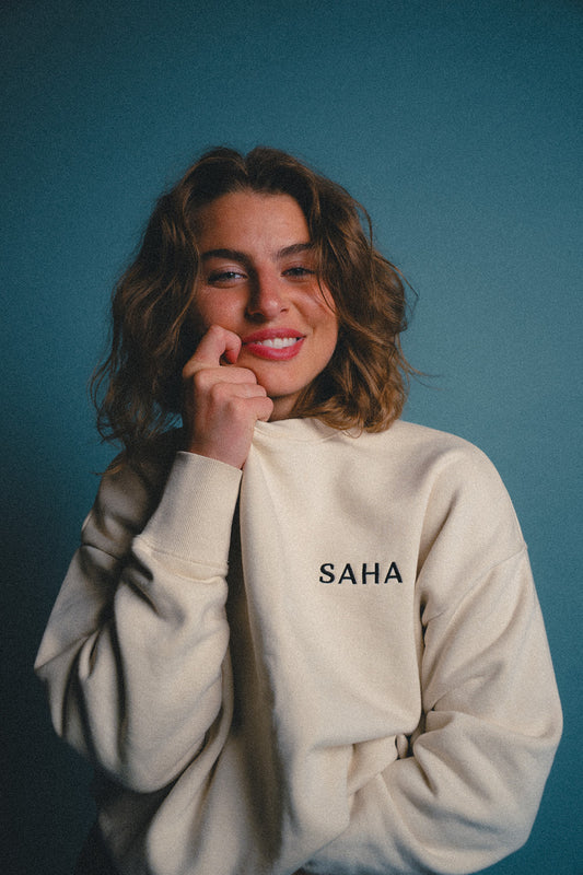 Embroidered crewneck